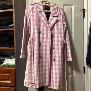 J crew pink and white trench coat never worn